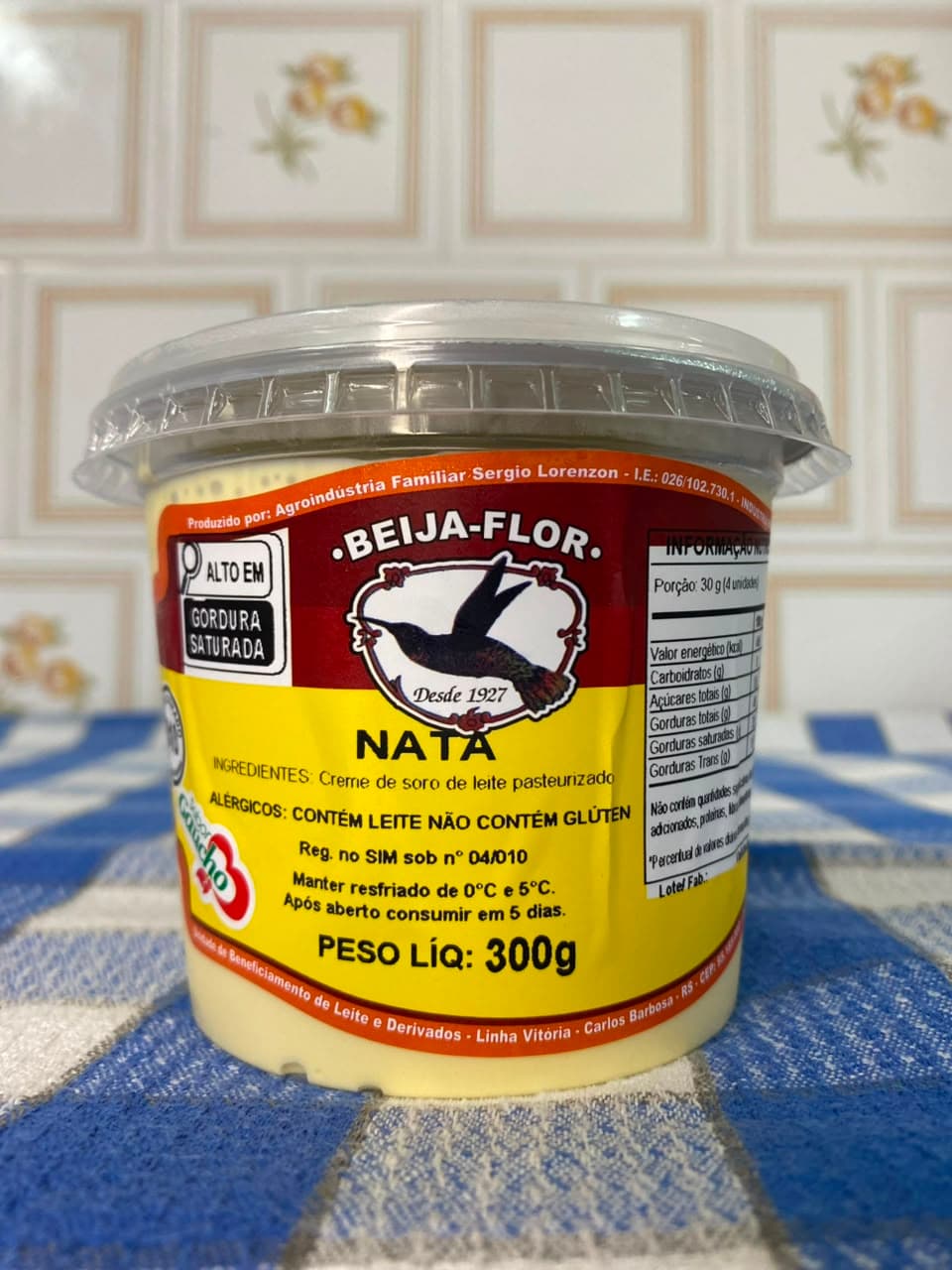 Nata artesanal — Laticínios Beija-Flor, Carlos Barbosa RS